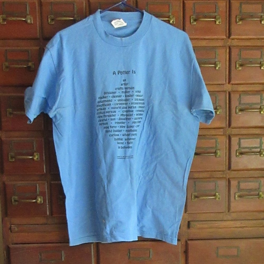 Blue XL Potter Pottery Maker T-Shirt